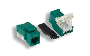 Green Color Cat5e Tool-Less Keystone Jack AllCables4U