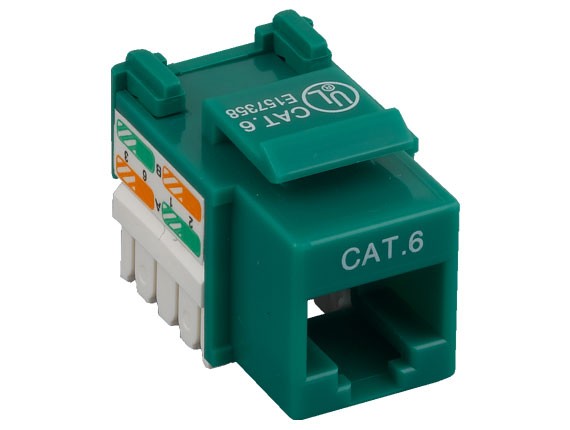 Green Color Cat6 110 Type Punch Down Keystone Jack AllCables4U