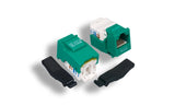 Green Color Cat6 Tool-Less Keystone Jack AllCables4U