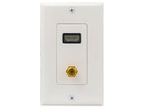 HDMI + F Connector Wall Plate AllCables4U