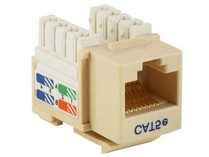 Ivory Color Cat5e 110 Type Punch Down Keystone Jack AllCables4U