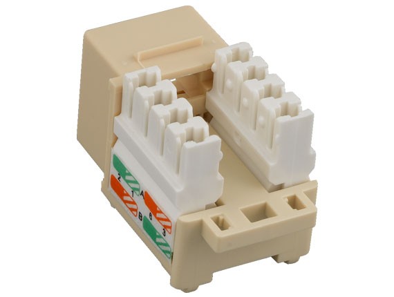 Ivory Color Cat6 110 Type Punch Down Keystone Jack AllCables4U