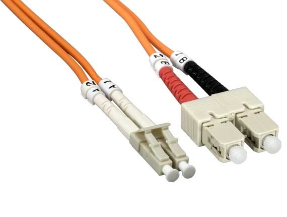 2.0mm OM2 LC to SC Multi-Mode Fiber Optic Cable AllCables4U