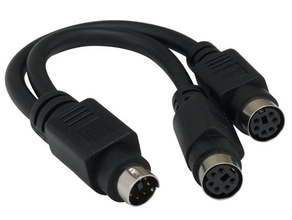 Mini-DIN6 Male to 2 ╳ Mini-DIN6 Female PS/2 Y Cable AllCables4U