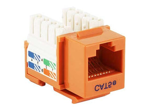 Orange Color Cat5e 110 Type Punch Down Keystone Jack AllCables4U