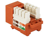 Orange Color Cat5e 110 Type Punch Down Keystone Jack AllCables4U