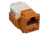 Orange Color Cat6 Tool-Less Keystone Jack AllCables4U