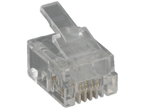 RJ11 6P4C Plug for Round Solid Cable AllCables4U