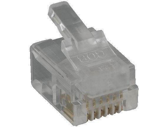 RJ12 6P6C Plug for Round Solid Cable AllCables4U