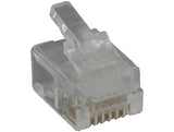 RJ12 6P6C Plug for Round Solid Cable AllCables4U