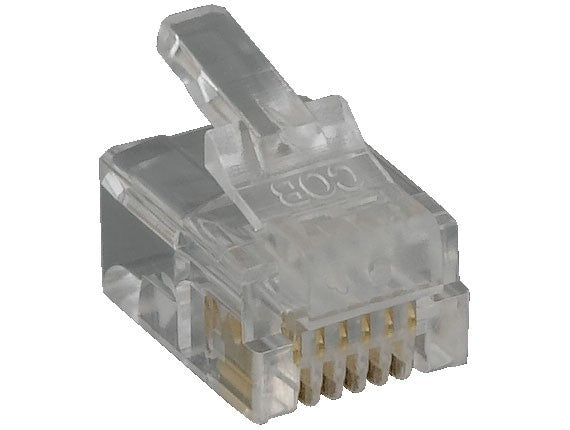 RJ12 6P6C Plug for Round Stranded Cable AllCables4U