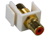 Red Center RCA Female to Female Insert Module Keystone Jack AllCables4U