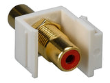 Red Center RCA Female to Female Insert Module Keystone Jack AllCables4U