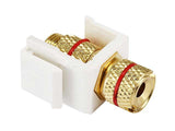 Red Ring Banana Female to Female Insert Module Keystone Jack AllCables4U