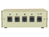 Rotary Dial Style 4-Way RJ45 Manual Data Switch Box AllCables4U