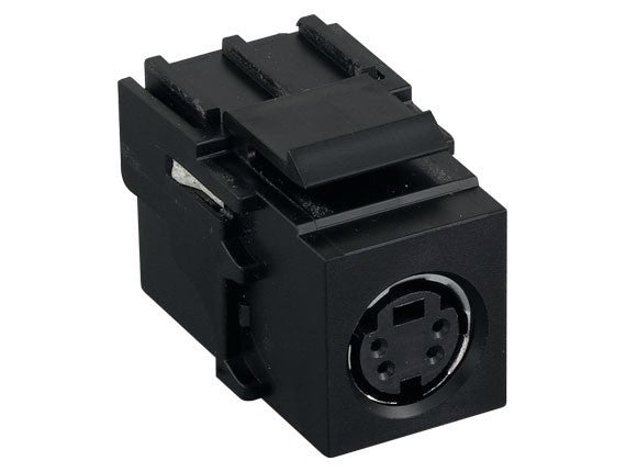 S-Video Mini-Din 4-Pin Female to Female Inline Coupler Keystone Module AllCables4U