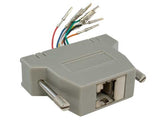 Shielded Gray Color DB25 Female to RJ45 Modular Adapter AllCables4U