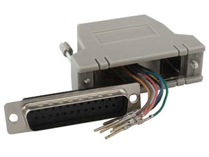 Shielded Gray Color DB25 Male to RJ45 Modular Adapter AllCables4U