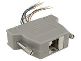 Shielded Gray Color DB25 Male to RJ45 Modular Adapter AllCables4U