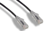 Black Color Slim Cat6a UTP Snagless Network Patch Cable AllCables4U