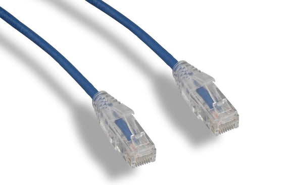 Blue Color Slim Cat6a UTP Snagless Network Patch Cable AllCables4U
