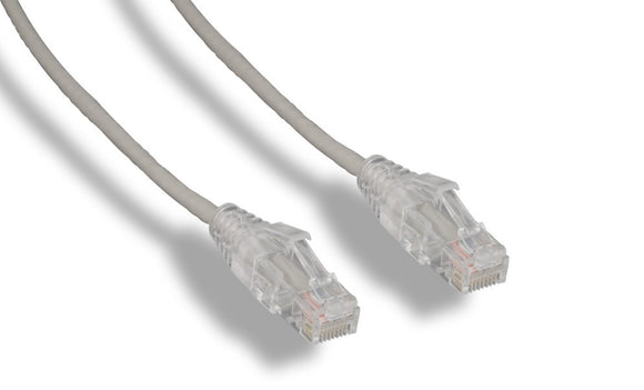 Gray Color Slim Cat6a UTP Snagless Network Patch Cable AllCables4U