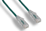 Green Color Slim Cat6a UTP Snagless Network Patch Cable AllCables4U
