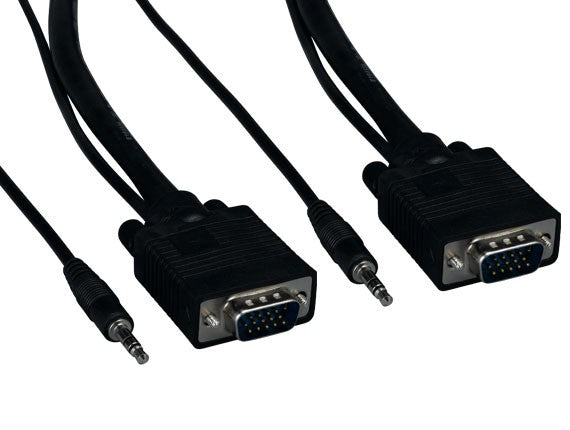 SVGA HD15 Male to HD15 Male Monitor Cable With 3.5mm Stereo Audio AllCables4U