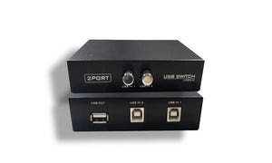 Push Button Style USB 2.0 1A/2B 2-Port Manual Data Switch Box AllCables4U