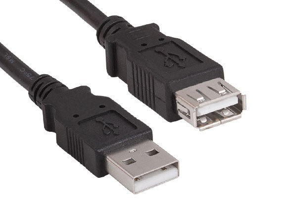 Black Color USB 2.0 A Male to A Female Extension Cable AllCables4U