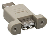 USB 2.0 Type A Male to A Female Port Saver With Panel Mount AllCables4U