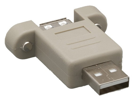 USB 2.0 Type A Male to A Female Port Saver With Panel Mount AllCables4U