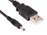 USB Type 2.0 A Male to DC 3.5mm ╳ 1.35mm Power Cable AllCables4U