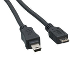USB 2.0 A Male to Micro B Male + Mini B Male Splitter Cable AllCables4U