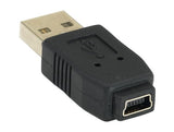 USB 2.0 Type A Male to Mini B 5-Pin Female Adapter AllCables4U