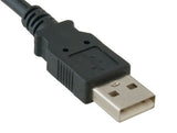 Black Color USB 2.0 A Male to A Female Panel Mount Extension Cable AllCables4U