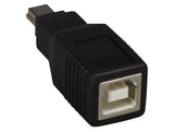 USB 2.0 Type B Female to Mini B 5-Pin Male Adapter AllCables4U