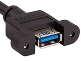 USB 3.0 A Male to A Female Panel Mount Extension Cable AllCables4U