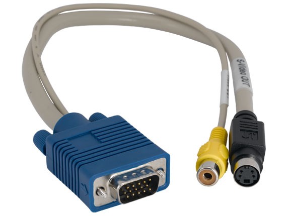 Standard VGA HD15 Male to S-Video Female + RCA Female Adapter Cable AllCables4U