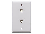 2-Port Wall Plate with 6P4C Jack AllCables4U