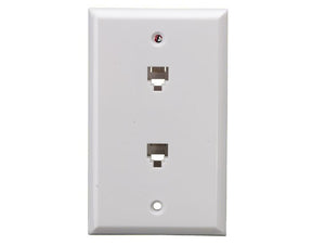 2-Port Wall Plate with 6P6C Jack AllCables4U