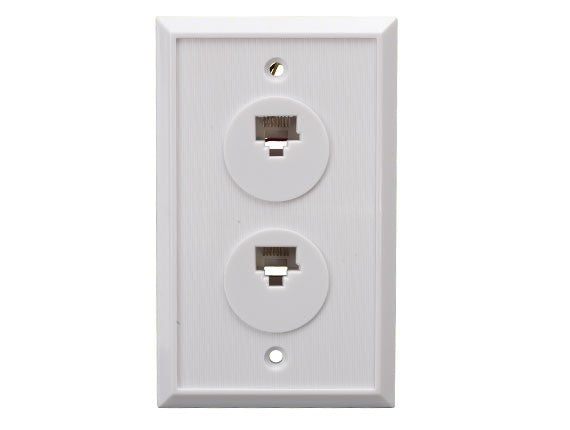 2-Port Wall Plate with 8P8C Jack AllCables4U