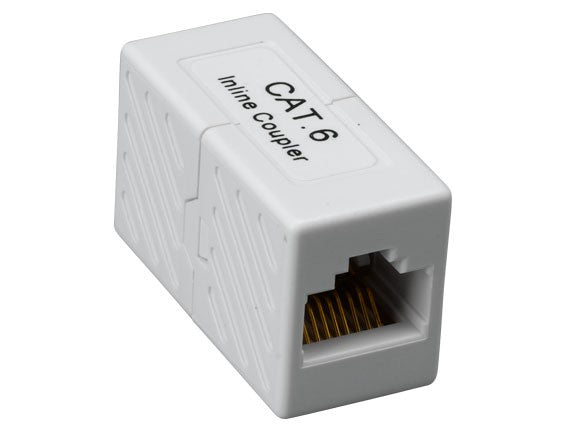 White Color Cat6 Female to Female Modular Inline Coupler AllCables4U