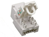 White Color Cat6 Tool-Less Keystone Jack AllCables4U