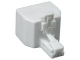 RJ11 6P/4C Male to 2 x Female Modular T-Adapter AllCables4U