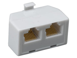 RJ45 8P/8C Male to 2 x Female Modular T-Adapter AllCables4U