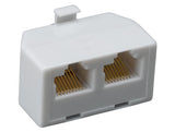 RJ45 8P/8C Male to 2 x Female Modular T-Adapter AllCables4U