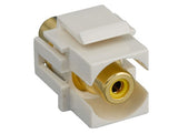 Yellow Center RCA Female to Female Recessed Keystone Jack AllCables4U