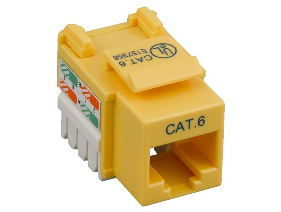 Yellow Color Cat6 110 Type Punch Down Keystone Jack AllCables4U