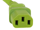 Green Color 18AWG IEC-60320-C14 to IEC-60320-C13 Universal Jumper Power Cord AllCables4U